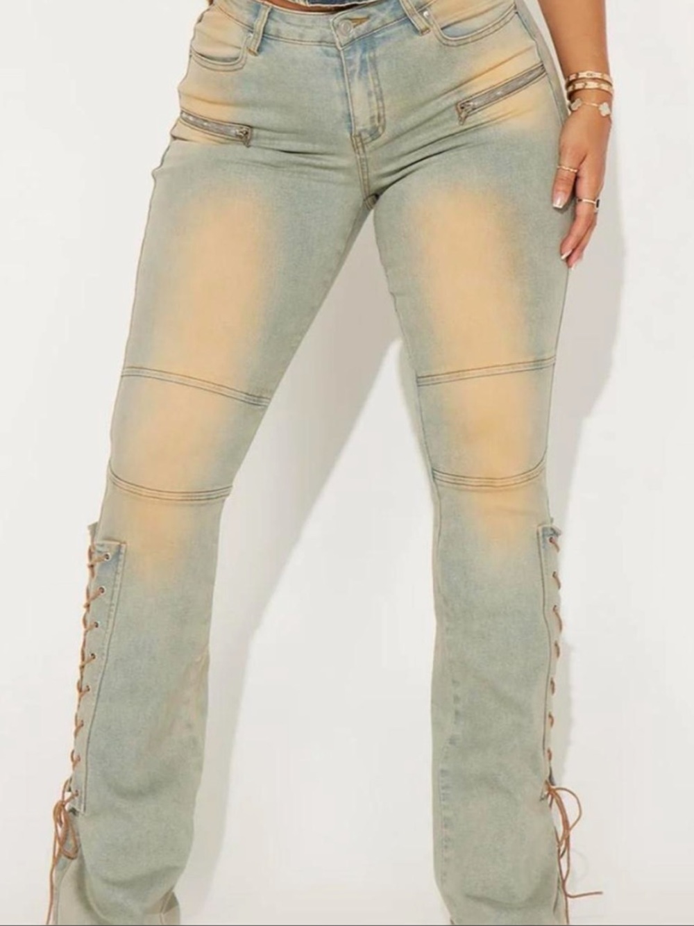TINTED & LACED JEANS - NEW